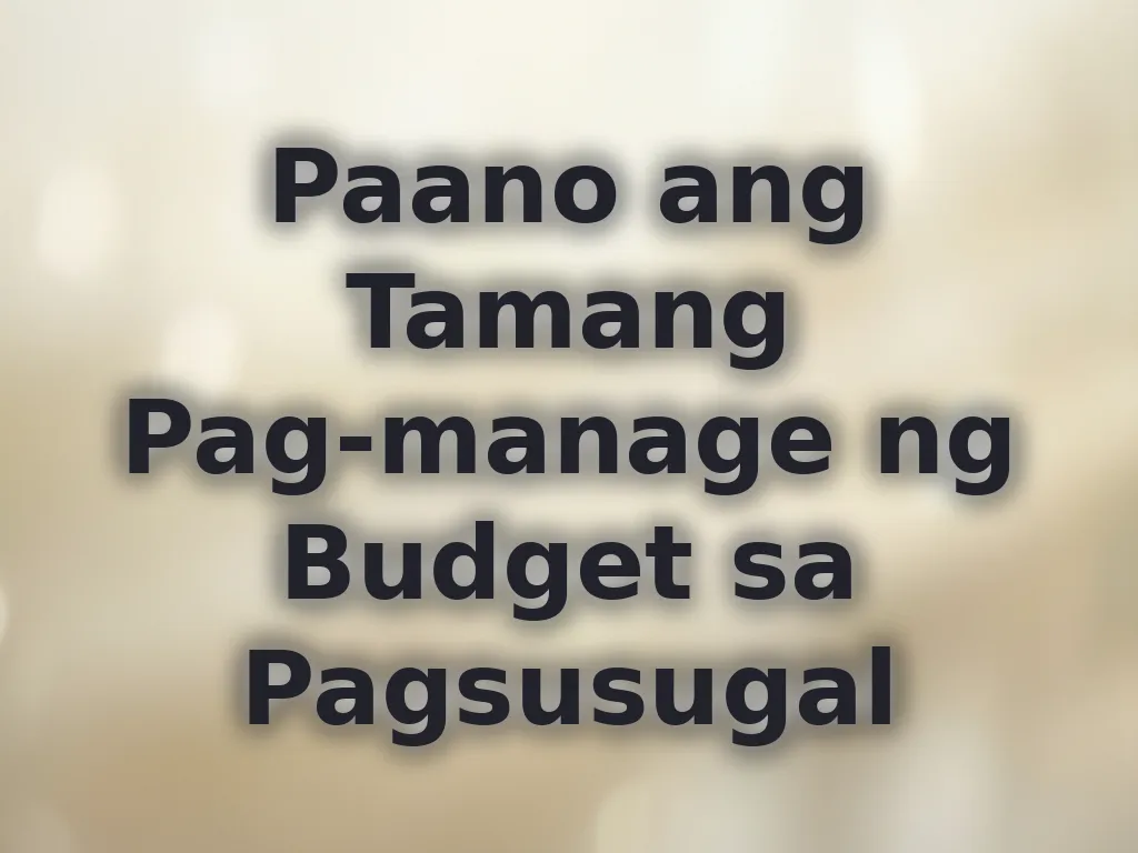Budget Management